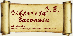 Viktorija Bačvanin vizit kartica